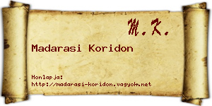 Madarasi Koridon névjegykártya